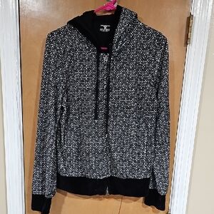 Jones New York Black and White Patterned Jacket